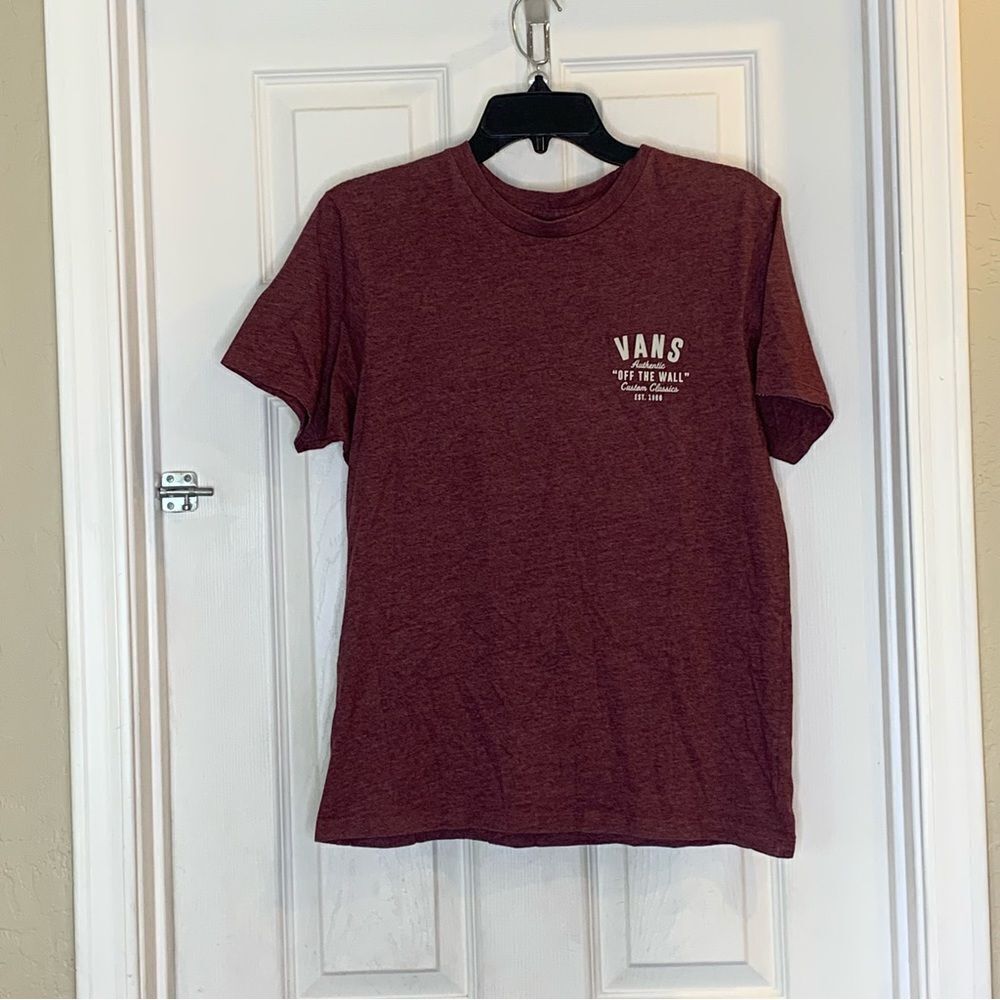 Vans Men's Maroon T-Shirt Size Medium